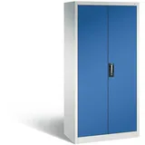 C+P Werkstattschrank | HxBxT 195x93x50cm | Lichtgrau/Enzianblau von PROREGAL