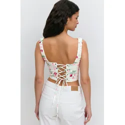 Gina Tricot - Corset top - korsett-oberteile - Weiß - 36 - Dame - Weiß - 36