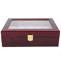 Xcello Uhrenbox, Uhrenbox aus Holz Mit Transparentem Fenster Für Hochwertige Uhrenaufbewahrung