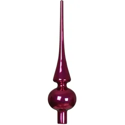 Christbaumspitze Glas 26cm - Granatapfel glänzend