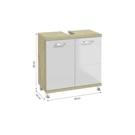 Möbel Kraft Waschbeckenunterschrank 60 x 60 cm Mehrfarbig