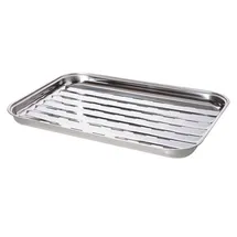 All'Grill Grillschale 34 x 24 cm Edelstahl weiß