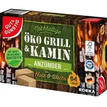 Gut&Günstig Grillanzünder 64 St. Holz braun