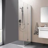 Koralle myDay Eckdusche mit Falttür rechts 96,5 x 166 cm silber ESG VB01310020AA1