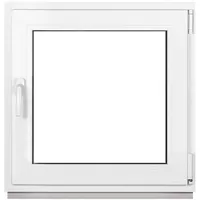Framex Kellerfenster Fenster Kunststofffenster Weiß Breite x Höhe 80 x 80 cm (800 x 800 mm) 2-fach (32 mm) Dreh Kipp DIN Rechts - Premium - Alle Größen