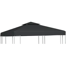 vidaXL Pavillon-Ersatzdach 310 g/m2 3 x 3 m Dunkelgrau