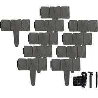 Hti-Living Rasenkante Nessa Solar Steinoptik 10-teilig Grau