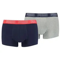 Puma Boxershorts PUMA BASIC TRUNK 2P in 006 - Blue / Grey Melange | Gr.: L