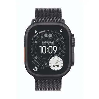 GPS + Cellular 49 mm Titangehäuse Schwarz Milanese Loop Schwarz M