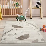 Carpet City Kinderteppich »MARA719«, rechteckig, Kinderzimmer Teppich Tiere Beige Spielzimmer, beige