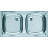 ALVEUS Basic 160 rechts Einbauspüle Edelstahl Handbetätigung 780 x 435 mm