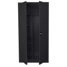 Classix Putzmittelschrank X-545549 tiefschwarz 92,0 x 42,0 x 194,5 cm, aufgebaut