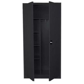Classix Putzmittelschrank X-545549 tiefschwarz 92,0 x 42,0 x 194,5 cm, aufgebaut