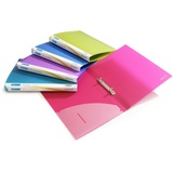 Rapesco 10 RAPESCO® Ringbücher 2-Ringe grün, blau, pink, violett, hellblau 2,6 cm DIN A4