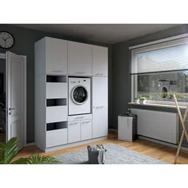 laundreezy Mehrzweckschrank-Set 168 x 238 x 68 cm Weiß