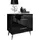 lookway Nachtschrank AURA 55 x 55 x 55 cm Schwarz/Silber