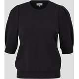 s.Oliver - Kurzarm-Shirt aus Scuba, Damen, schwarz, 42