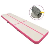 vidaXL Aufblasbare Gymnastikmatte mit Pumpe 800x100x15 cm PVC Rosa