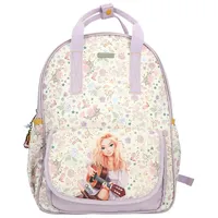 DEPESCHE 13672 TOPModel Cowgirl - Rucksack in Lila und Creme, mit Model Motiv und Blumen-Muster, Tasche mit verstellbaren Trägern