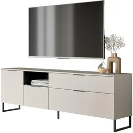 inn.furn Morena TV-Lowboard 185 cm Beige/Schwarz