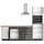 kochstation Winkelküche L-Form 220 x 250 cm grau