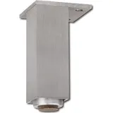 Simausrom Dekorfuß 40x40 mm, Länge 120 mm Verstellbar, Aluminium gebürstet