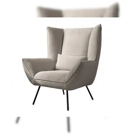 KAWOLA Relaxsessel IVA Cord 90 x 112 x 90 cm Grau