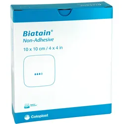 Biatain Schaumverband 10x10 cm nicht haftend