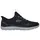 SKECHERS Slip-On Sneaker SKECHERS "SUMMITS", Herren, Gr. 39, schwarz (schwarz, grau), Textil, Schuhe, Freizeitschuh, Schnürschuh mit Memory Foam