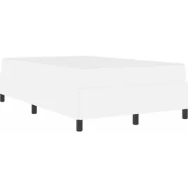 vidaXL Bettrahmen mit Matratze Weiß 120 x 200 cm Stoff 3398995