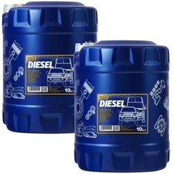 2x10 Liter 15w-40 Mannol Diesel Motoröl Passend Für Lkw, Schlepper, Maschinen:
