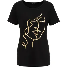 Aniston CASUAL T-Shirt goldfarben/schwarz 40