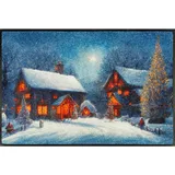 Wash+Dry Fußmatte, Twinkle Village 50x75cm, innen und außen, waschbar