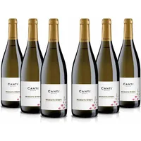 Canti - Weißer D.O.C.G. Spritzwein, Moscato d'Asti 5,5%, italienische Traubensorte aus Piemont, fruchtiger und süßer Geschmack, 6x750 ml