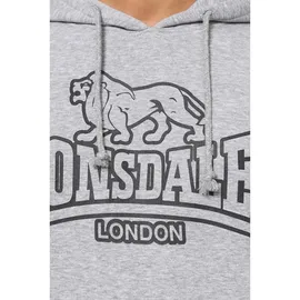 Lonsdale Fochabers Kapuzenpullover - Marl Grey / Black - L