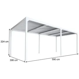 MCW Alu Pergola L41 3,06 x 5,9 m Anthrazit