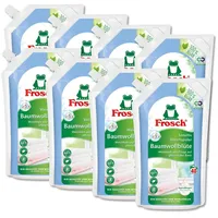 Frosch Weichspüler Baumwollblüten 1 Liter pflegend mit Baumwolle (8er Pack)