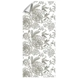 mySPOTTI Vliestapete »Fecility«, Blumenmuster, weiß/beige, matt - weiss