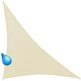 sunprotect 83278 Sonnensegel Hydro, 3,6 x 3,6 x 5 m, 90° Grad Dreieck, wasserabweisend, creme
