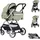 Chipolino Kombikinderwagen 2 in 1 Vista Wickeltasche, Fußabdeckung, Korb, Gurt grün