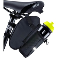 AARON Fahrrad Satteltasche mit Flaschenhalter, Wasserabweisende Fahrradtasche mit Reflektor