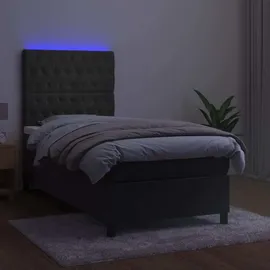 vidaXL Boxspringbett 100 x 200 cm Grau