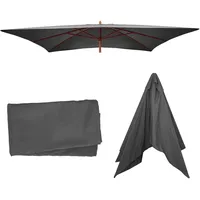 MCW Ersatzbezug für Sonnenschirm Lissabon 3 x 4 m Polyester Anthrazit