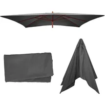MCW Ersatzbezug für Sonnenschirm Lissabon 3 x 4 m Polyester Anthrazit