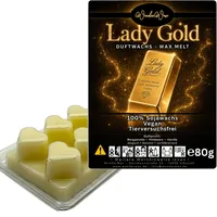 WonderWax Duftwachs Wax Melts für Duftlampe, 6 Herzen Duftmelt Wachsmelt Sojawachs Duftwachs Würfel für Raumdüfte, Wachs Duftöl Winter Indoor Schmelzen für Aromalampe Lady Gold
