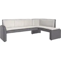 exxpo - sofa fashion Cortado, elegant und modern mit hohem Sitzkomfort", grau (schlamm, hellgrau), B:157cm H:89cm T:244cm, Sitzbänke, Essbank, hohe Bodenfreiheit, schöne Detailverarbeitung, wahlweise Lederbezug