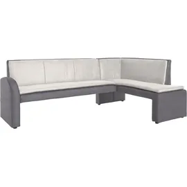 exxpo - sofa fashion Cortado, elegant und modern mit hohem Sitzkomfort", grau (schlamm, hellgrau), B:157cm H:89cm T:244cm, Sitzbänke, Essbank, hohe Bodenfreiheit, schöne Detailverarbeitung, wahlweise Lederbezug
