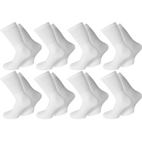 Normani, Unisex, Socken, 20 Paar Tennis-Socken, Weiss, (20er Pack, 47 - 50)