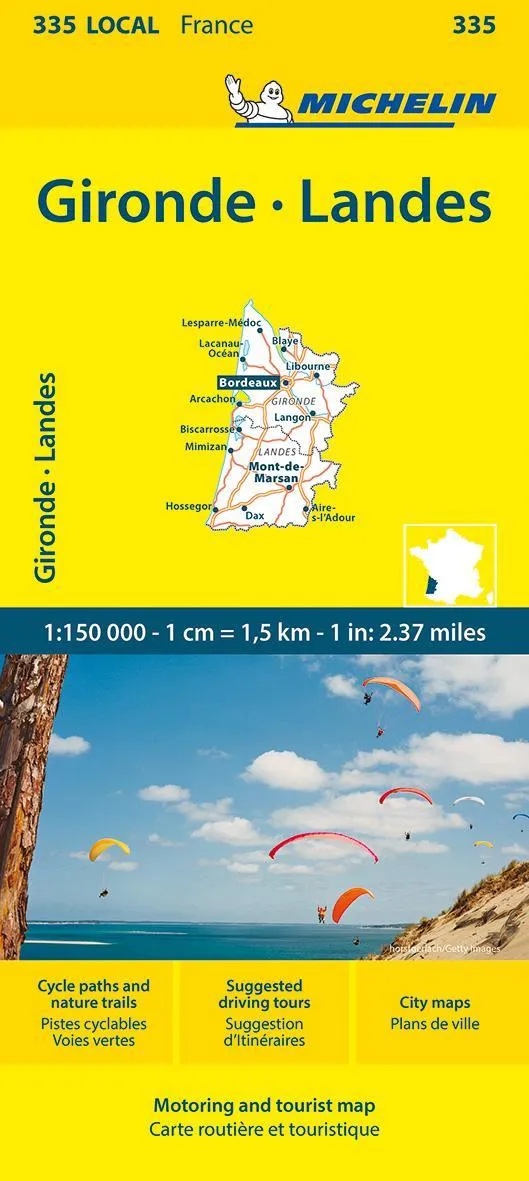 Michelin Gironde - Landes  Karte (im Sinne von Landkarte)