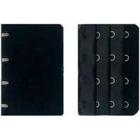 BH-Verlängerungen für Damen, BH-Verlängerungshaken, 4 Haken, 3 Reihen, Rückenverlängerung, BH-Schnalle, Frauen, Dessous, BH-Zubehör, schwarz, 5 Stück, kreativ und nützlich - 5*7.5CM